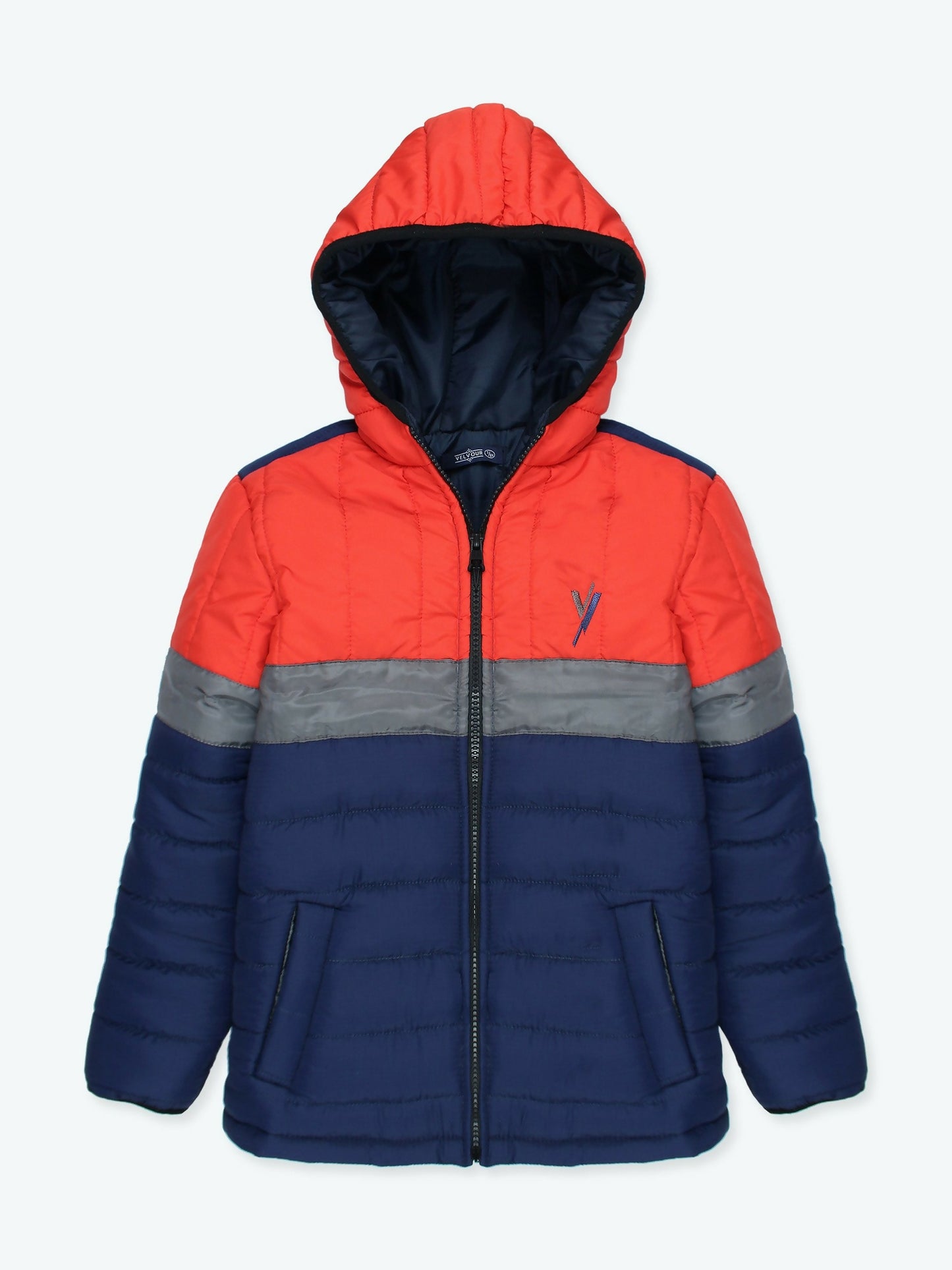 Velvour Full Sleeves Hooded Puffer Jacket-VJ012-AA