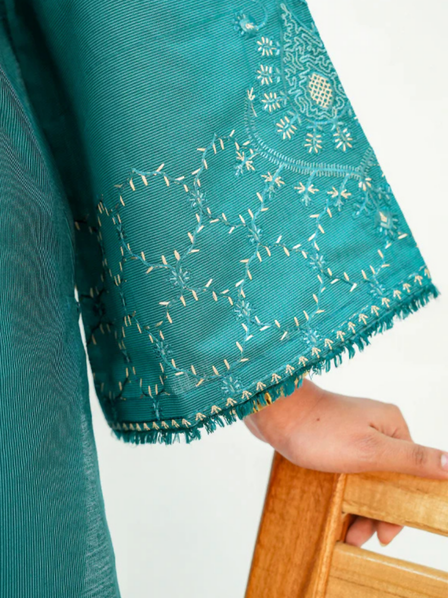 MH Cloth House Khaadi Net Embroidered Stitched 2-Piece Suit-Zamurd