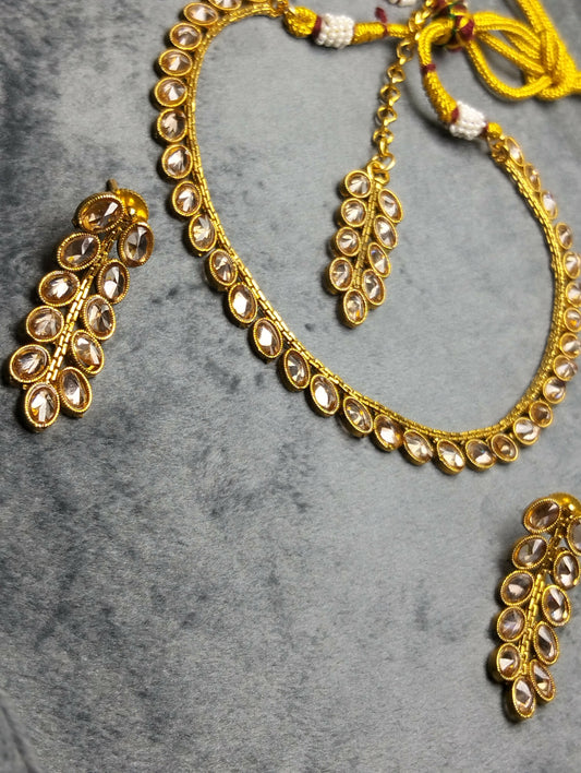 H&A Jewellery Indian Polki Set