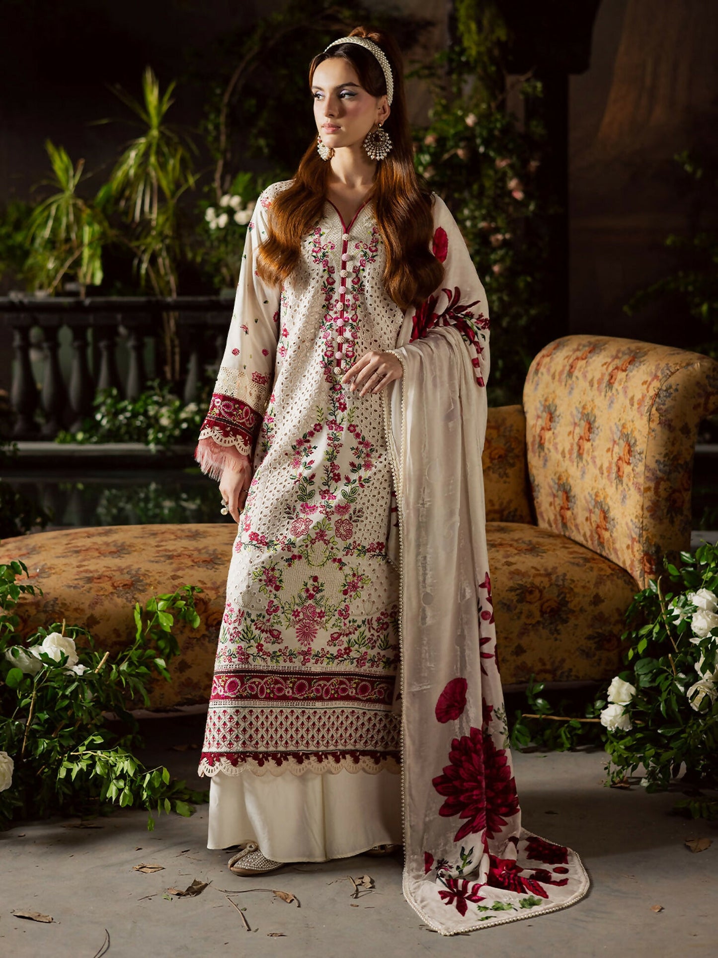 Mahnur Amelia Kotrai Embroidered Stitched 3-Piece Suit-CK-002