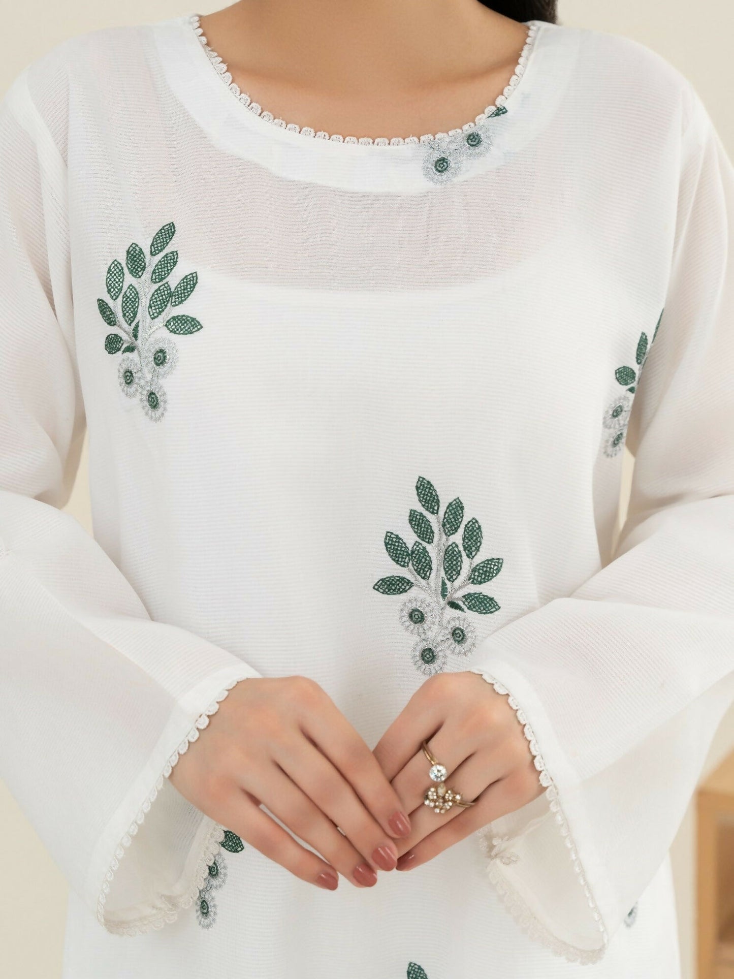 Stylish Collection Saya Pret Cotton Embroidered 3-Piece Suit-National