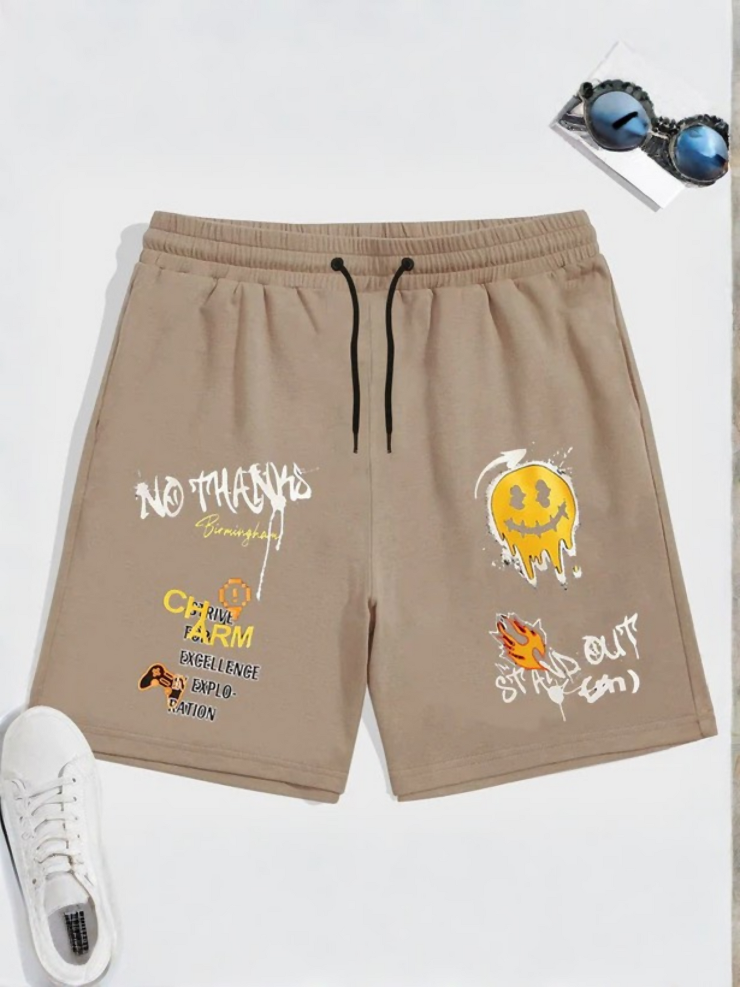 Jupiter Printed Graphic Terry Short-13393