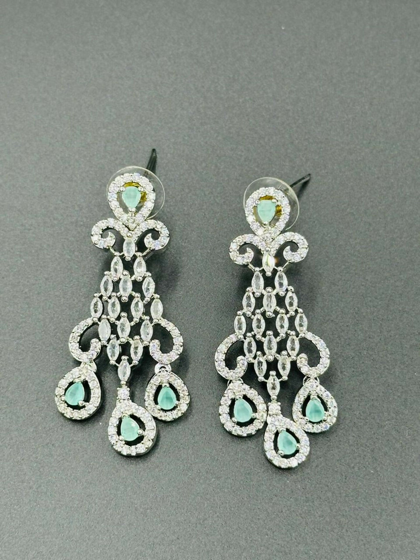 H&A Jewellery One Carat Silver Rhodium Plated Earrings