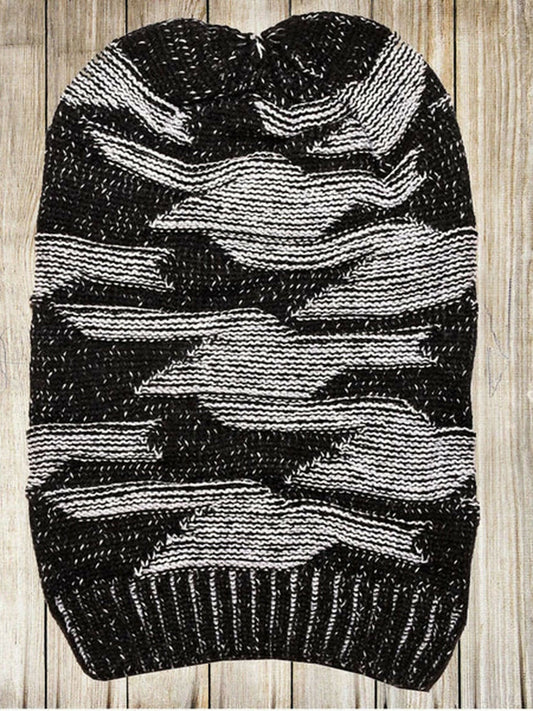 Funky' s Printed Split Inside Fur Beanie-11867