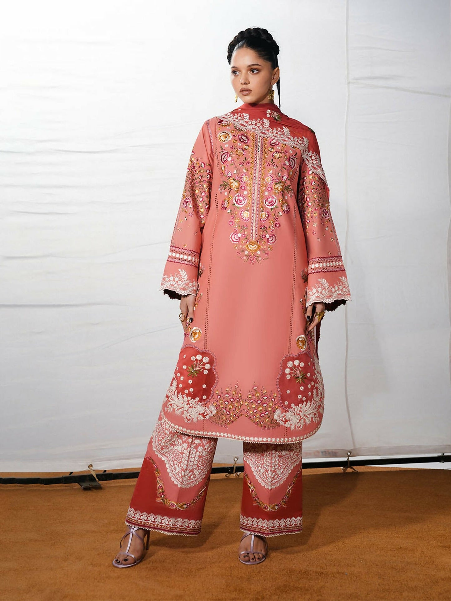 Jugnu by Hussain Rehar The Reserved View SS/Edit I Cotton Embroidered Unstitched 3-Piece Suit-Dinaz