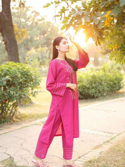 MAK Fashion Lawn Embroidered Stitched 2-Piece Suit-Mai