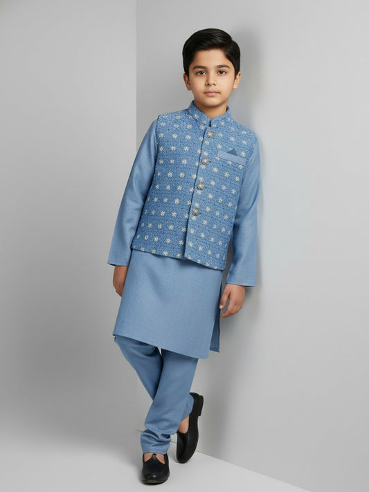 Tashu Wash & Wear Embroidered Stitched 3-Piece Suit-TB3-146