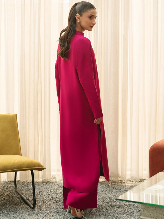 Mannat Clothing Suave Edit Raw Silk Co-Ord Set-Peppy