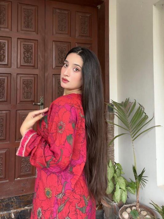 Bin Shaukat Khaddar Karandi Printed Stitched 2-Piece Suit