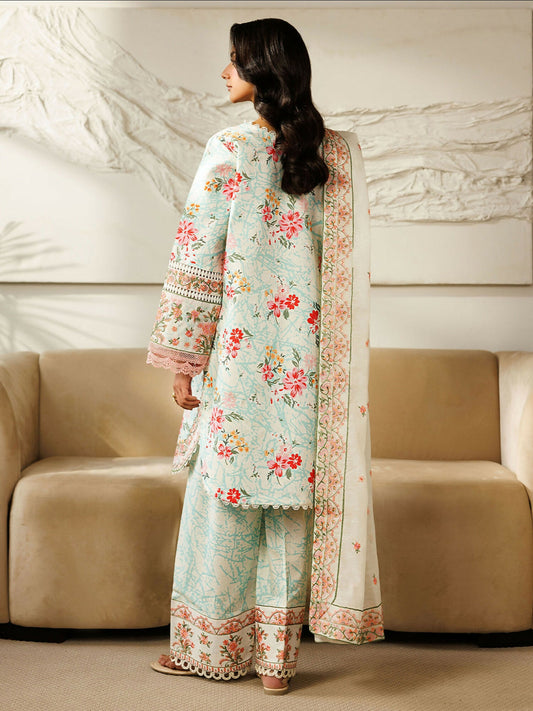 Mahnur Leila Lawn'26 Embroidered Unstitched 3-Piece Suit-L-05