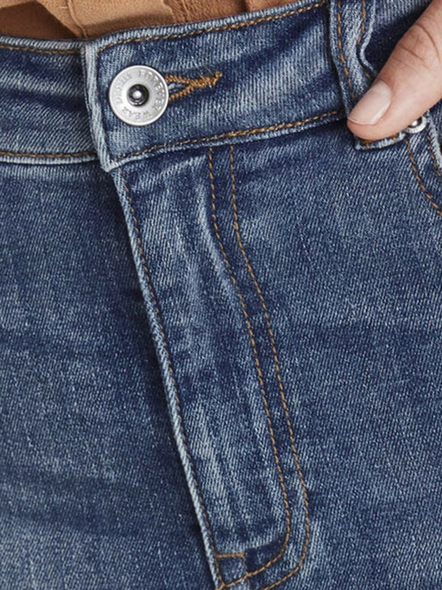 Funky's Plain Mid length Denim/Jeans Skirt Waist-11448