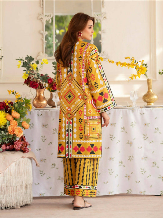 Mahnur Noir Lawn'26 Printed Co-Ord Set-N-02