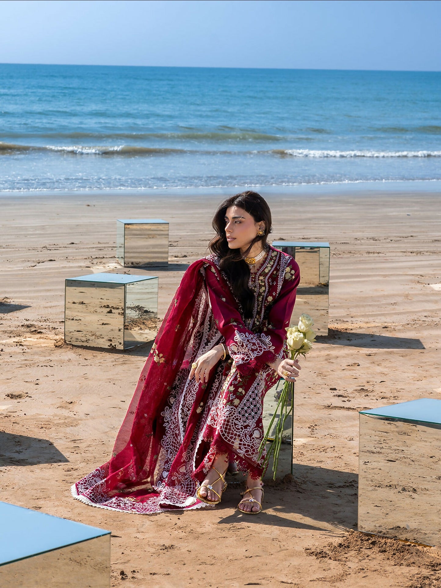 Mahnur Sirene Luxury Lawn'26 Embroidered Unstitched 3-Piece Suit-S-11