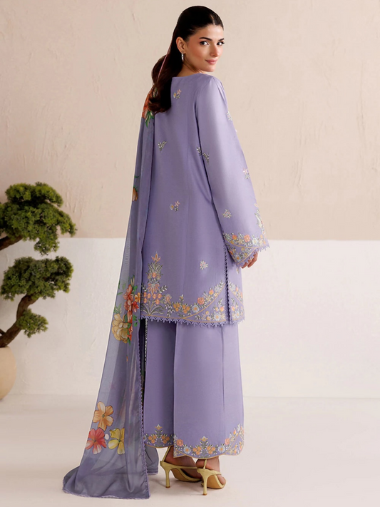 Panache Apparel Mistfall Vol II Cotton Embroidered Stitched Suit-Noera
