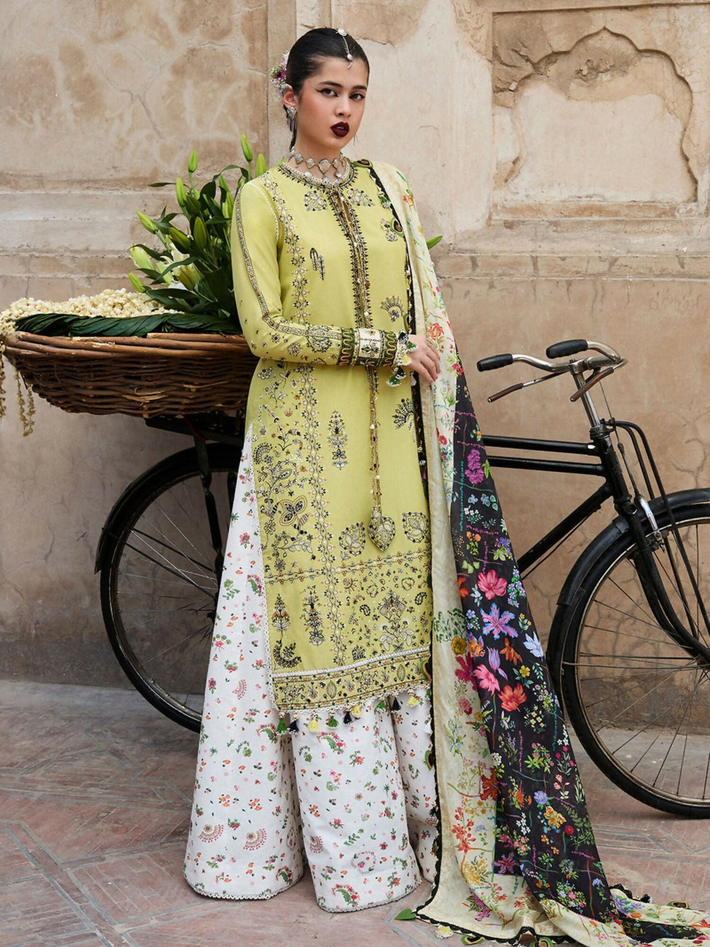 Hussain Rehar Nirmal SS'25 Lawn Embroidered Unstitched 3-Piece Suit-Suk
