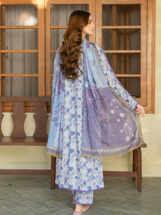 Panache Apparel Raw Silk Embroidered Stitched 3-Piece Suit-Lavinea