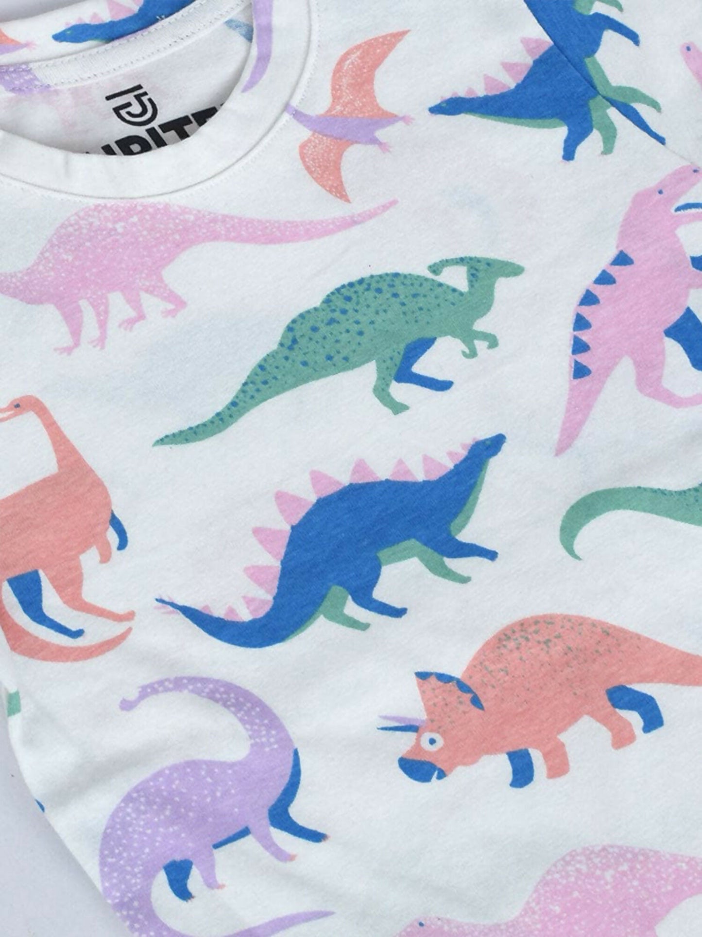 Jupiter Plain Kids Unisex Dino Tee Shirt-13753