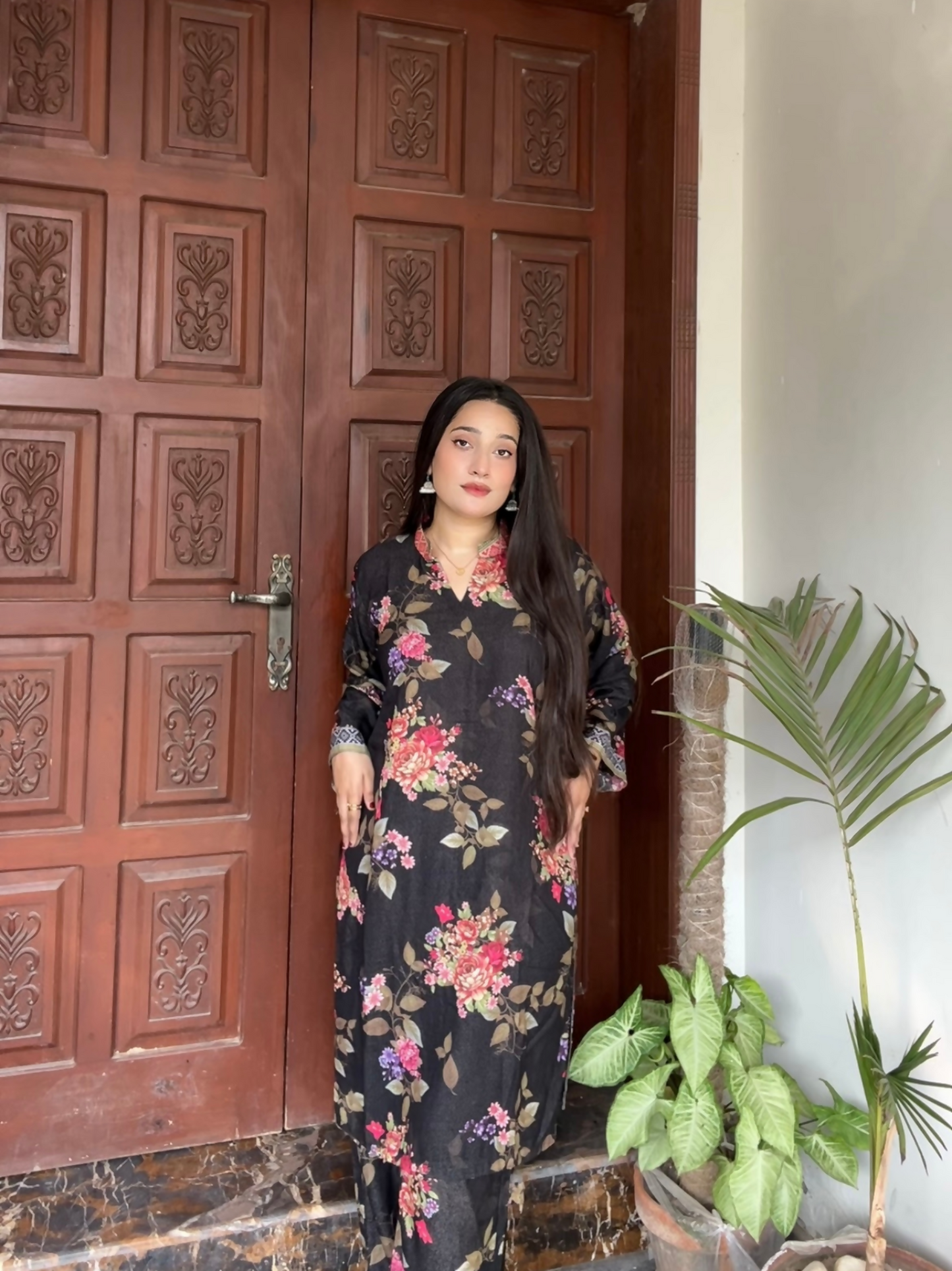 Bin Shaukat Khaddar Printed Stitched 2-Piece Suit