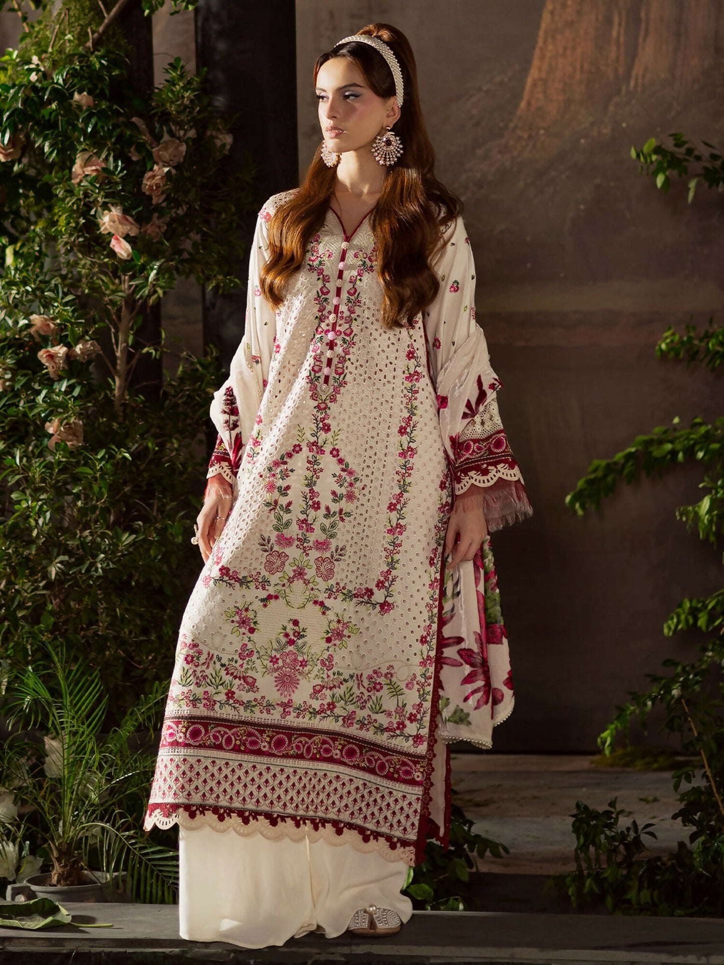 Mahnur Amelia Kotrai Embroidered Stitched 3-Piece Suit-CK-002