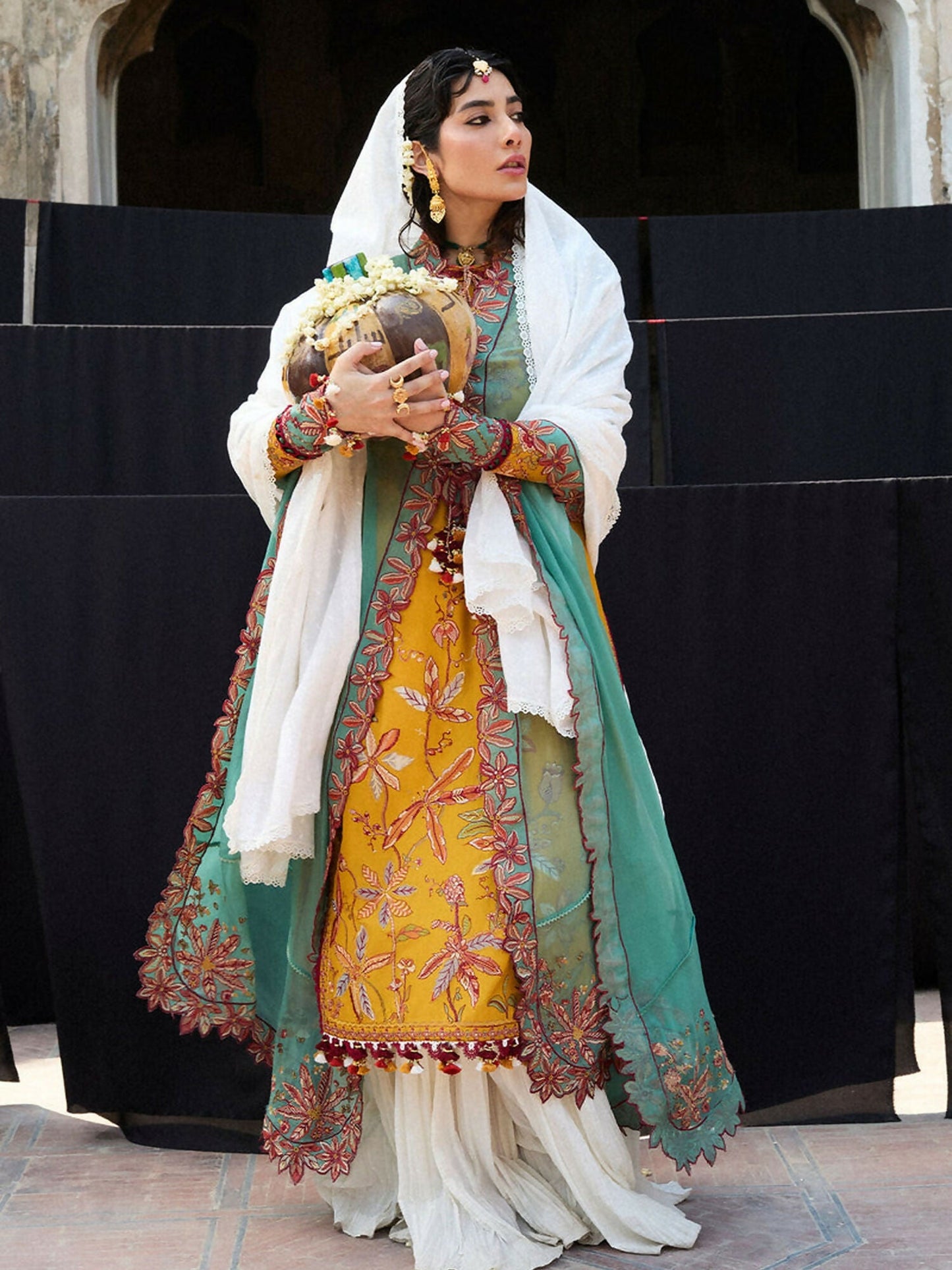 Hussain Rehar Nirmal SS'25 Lawn Embroidered Unstitched 3-Piece Suit-Masam