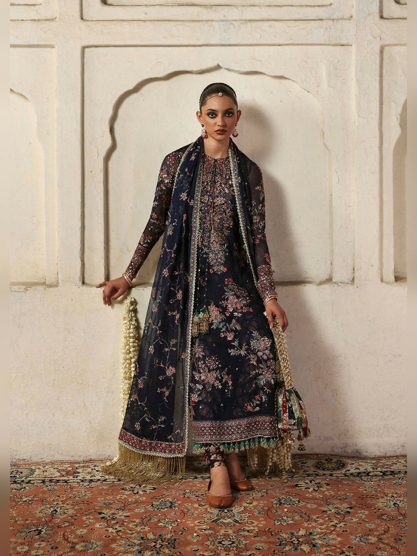Hussain Rehar Massarat Festive Unstitched'25 Raw Silk 3-Piece Suit-Rabab
