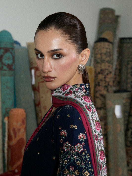 Jugnu by Hussain Rehar Karandi AW 25 - Edit III Embroidered Unstitched 3-Piece Suit-Firo