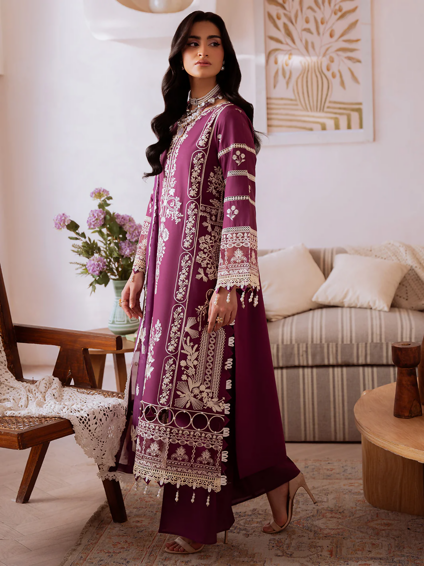 Mahnur Shanaya Lawn Embroidered Stitched 3-Piece Suit-SN-03