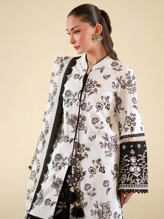 Mahnur Ember Lawn Embroidered Unstitched 3-Piece Suit-EM-005