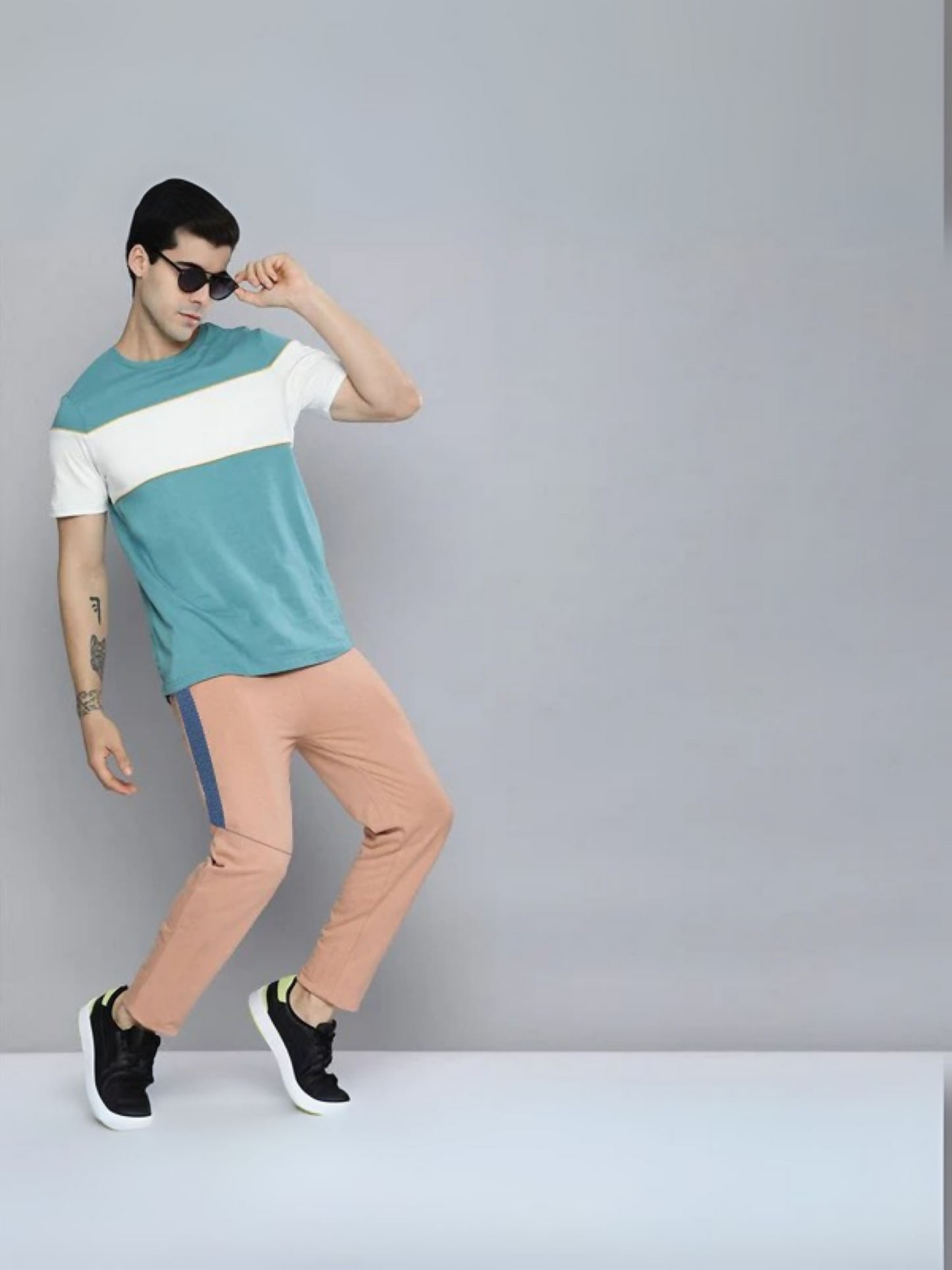 Funky's Plain Temper Terry Tape Fashion Prime Trousers-12747