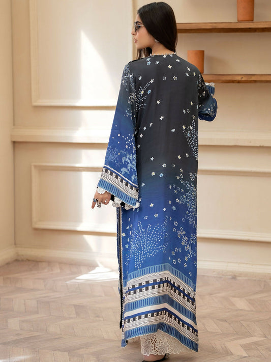 Shiza Hassan Miha Luxury Pret Satin Silk Embroidered 3-Piece Suit-Stardust