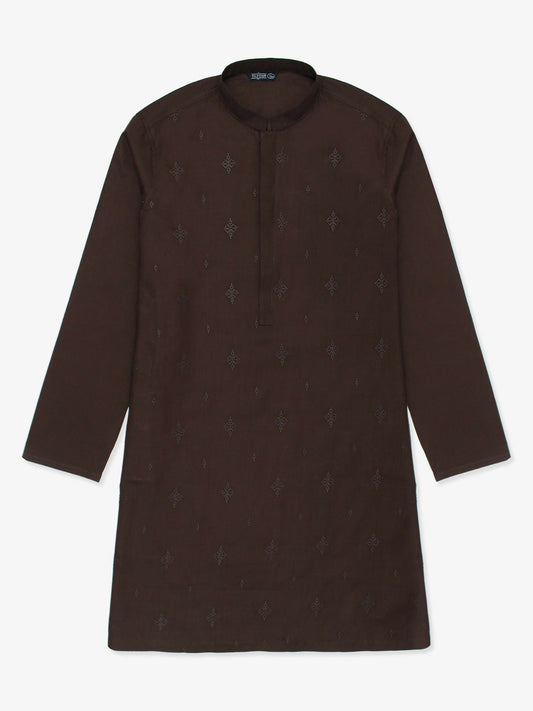 Velvour Boys Cotton Embroidered Stitched Kurta-VB184