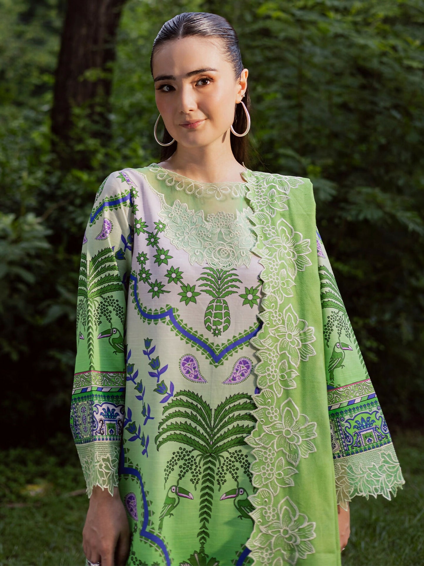 Mahnur Gardenia Khaddar Embroidered Unstitched 3-Piece Suit-GR-07