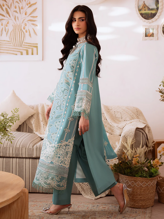 Mahnur Shanaya Lawn Embroidered Stitched 3-Piece Suit-SN-06