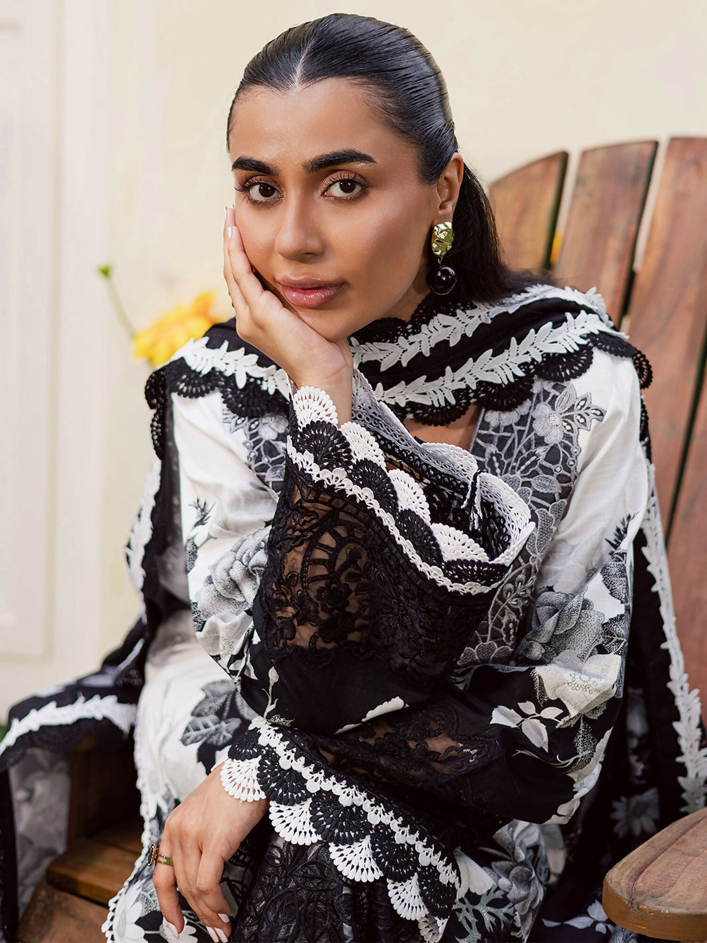 Mahnur Gardenia Khaddar Embroidered Unstitched 3-Piece Suit-GR-05