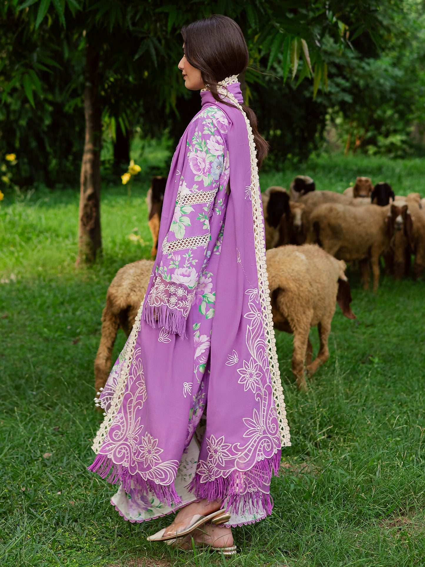 Mahnur Gardenia Khaddar Embroidered Unstitched 3-Piece Suit-GR-12