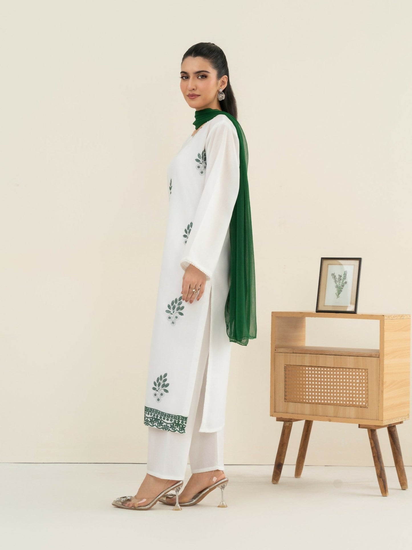 Stylish Collection Saya Pret Cotton Embroidered 3-Piece Suit-National