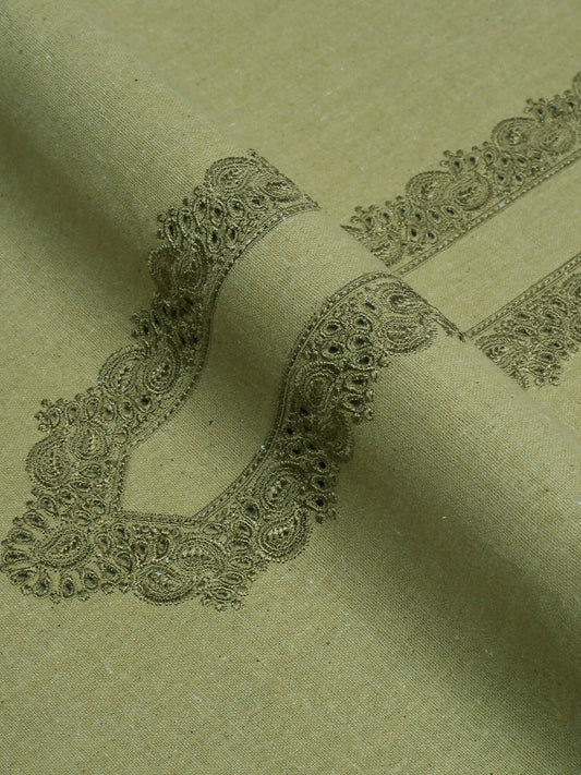 Fabrich Men Khaddar Cutwork Embroidered Unstitched Shalwar Kameez-GTS-KB-017