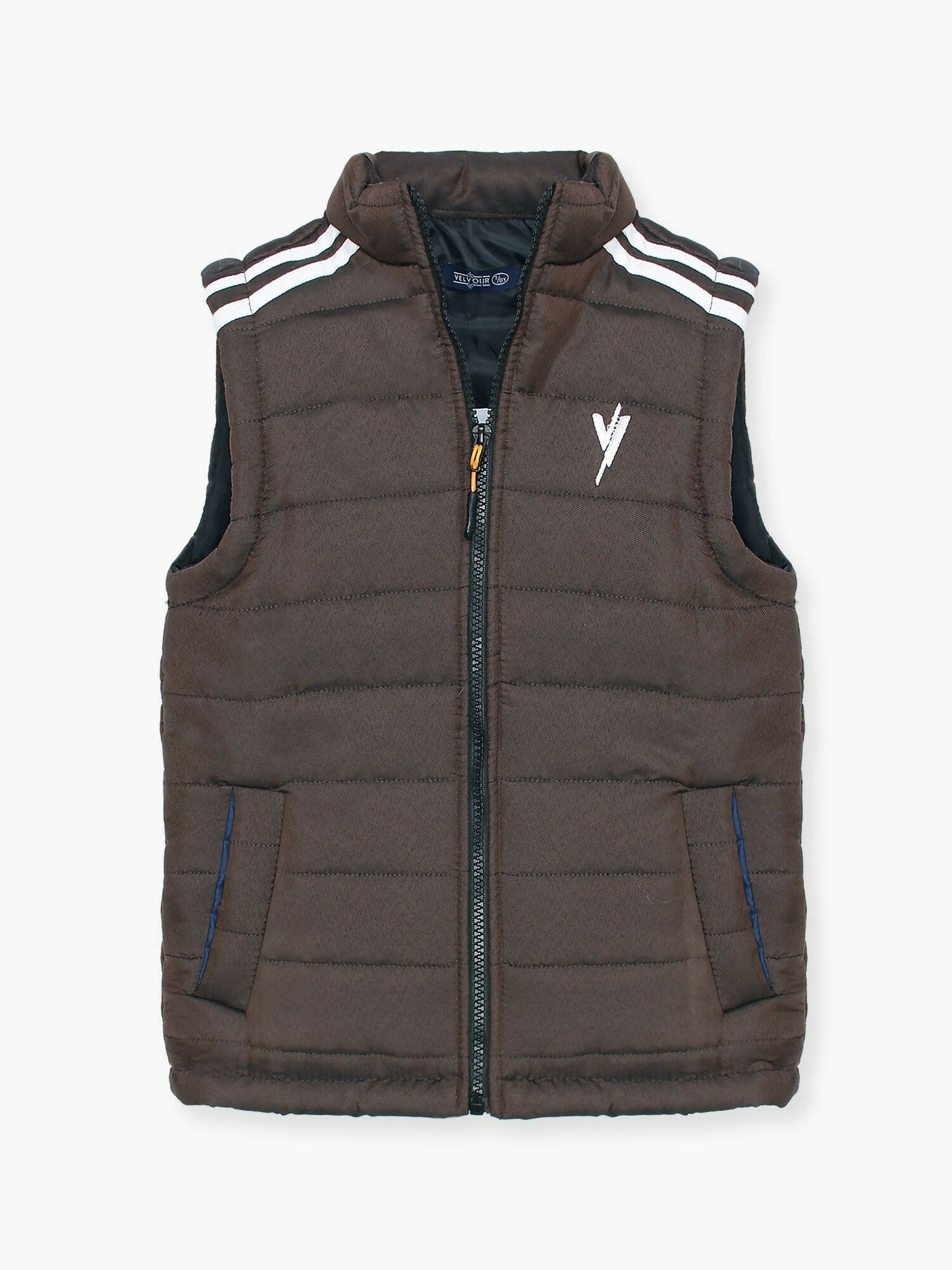 Brown Velvour Puffer Jacket- VJ35-D