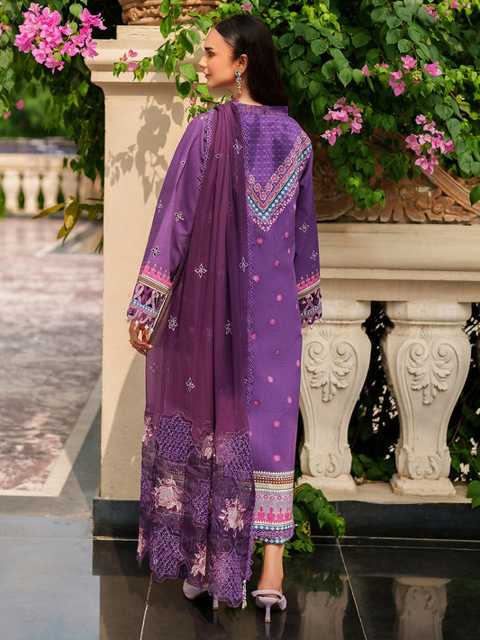 Parishay Ivy Bloom Viscose Embroidered Stitched 3-Piece Suit-IW-08