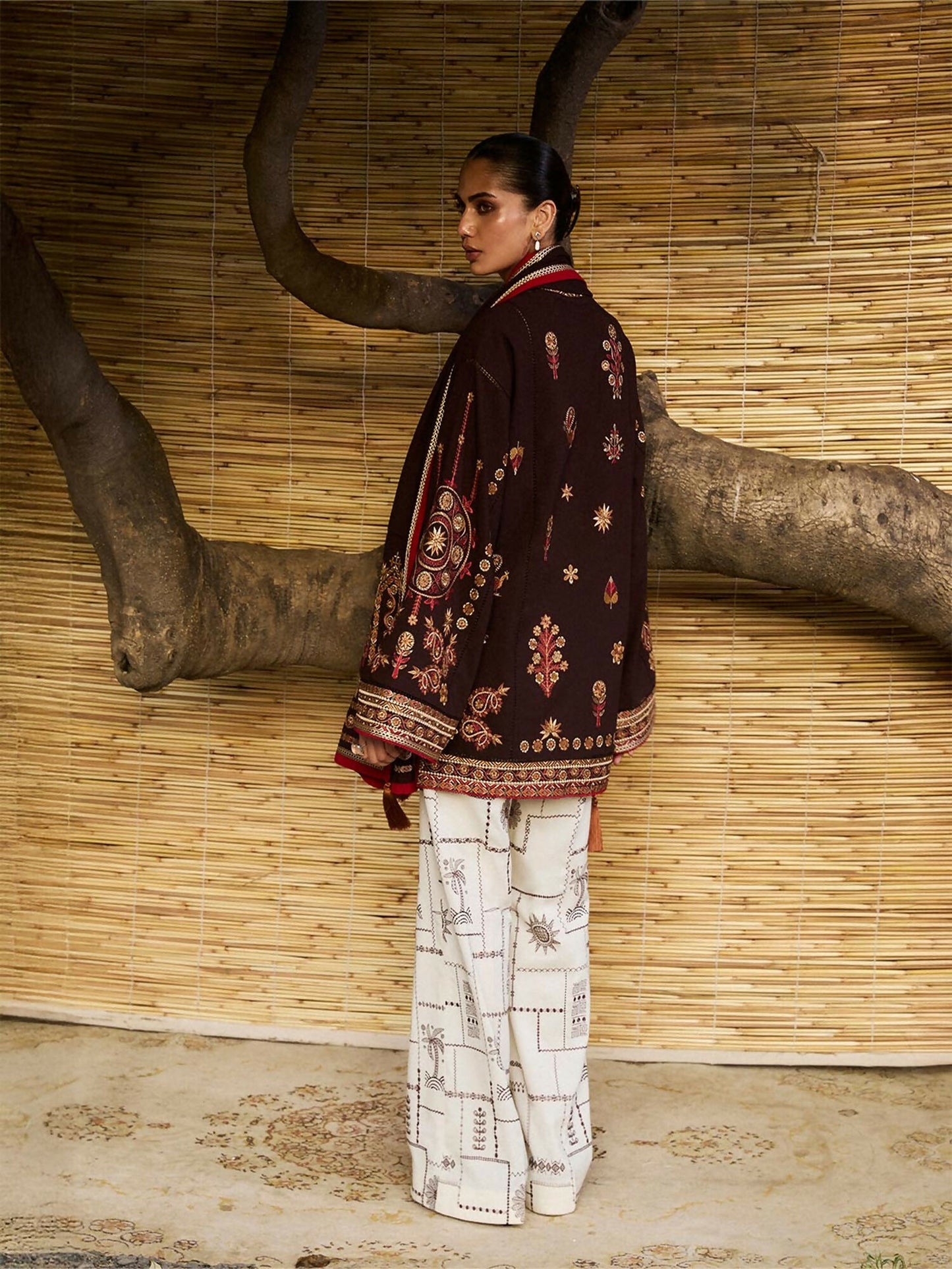 Jugnu By Hussain Rehar AW 25 - Edit I Karandi Embroidered Stitched 2-Piece Suit-Bhumi