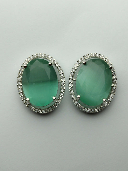 H&A Jewellery One Carat American Diamond Stud Earrings