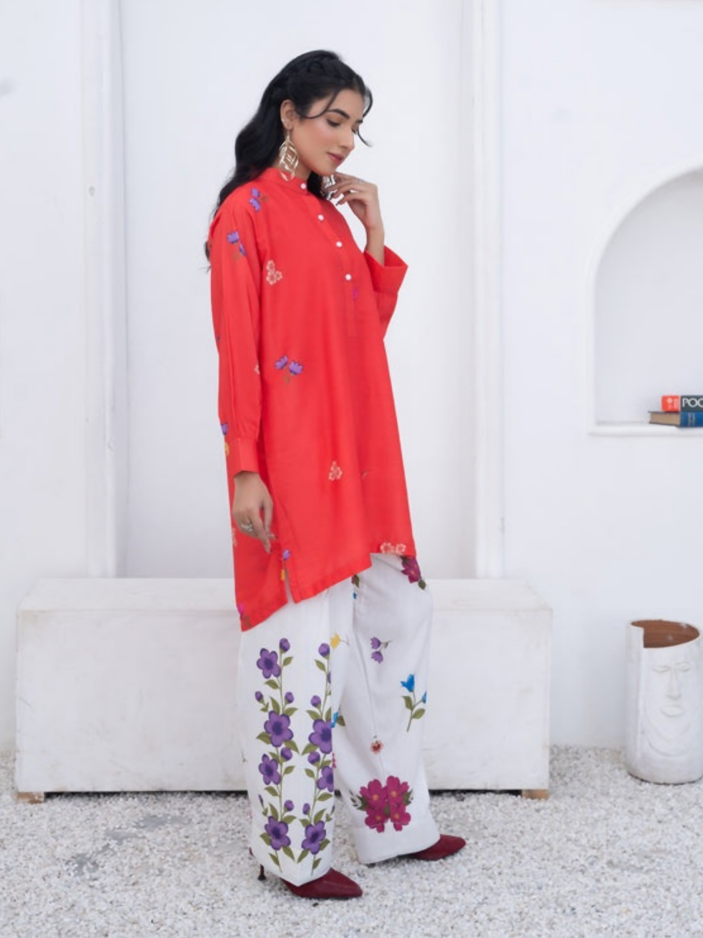 MH Cloth House Poly Lawn Printed Stitched 2-Piece Suit-Ghazal