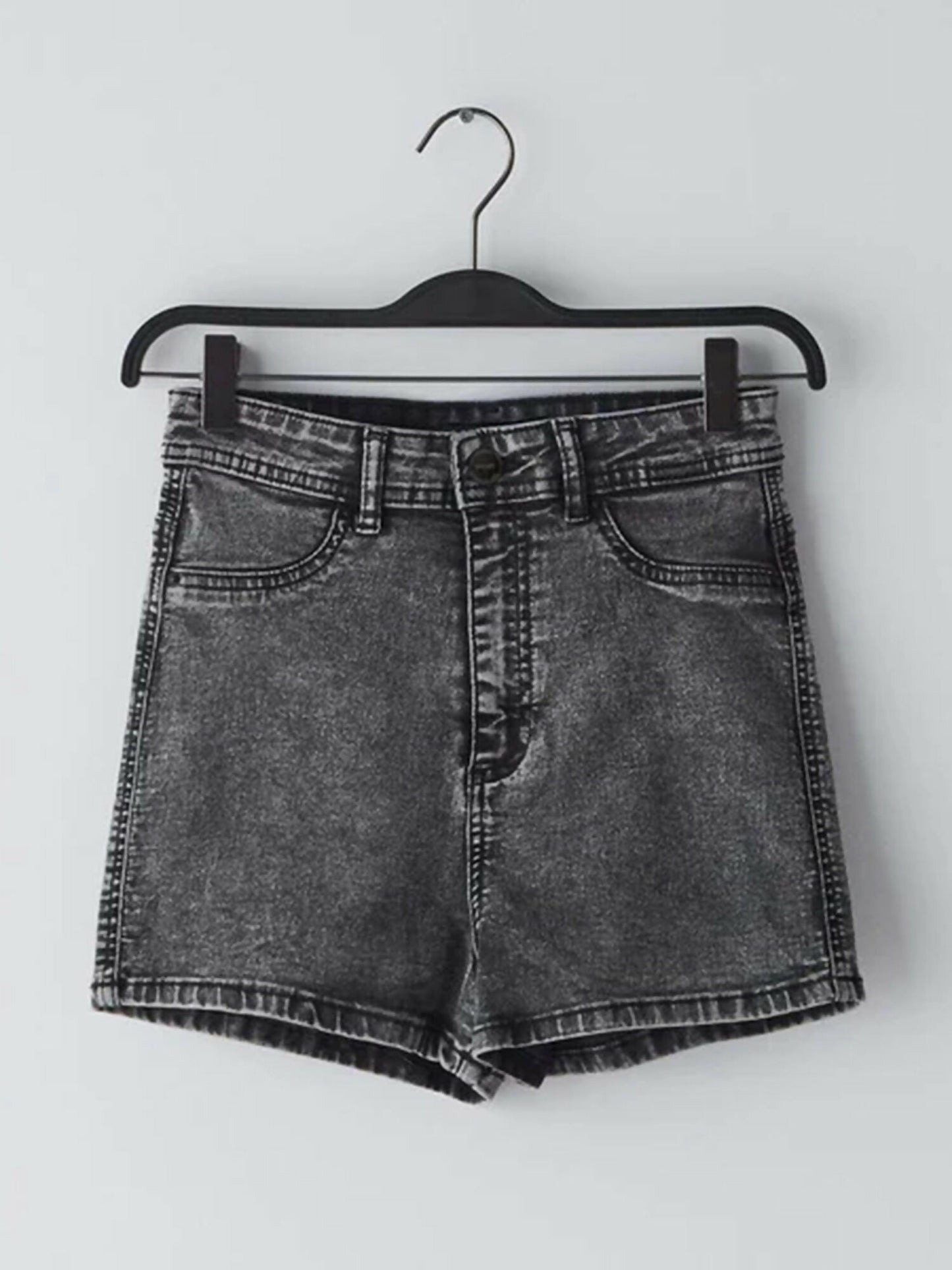 Funky's Plain Mid Length Misty Denim/Jeans Shorts Waist-11446