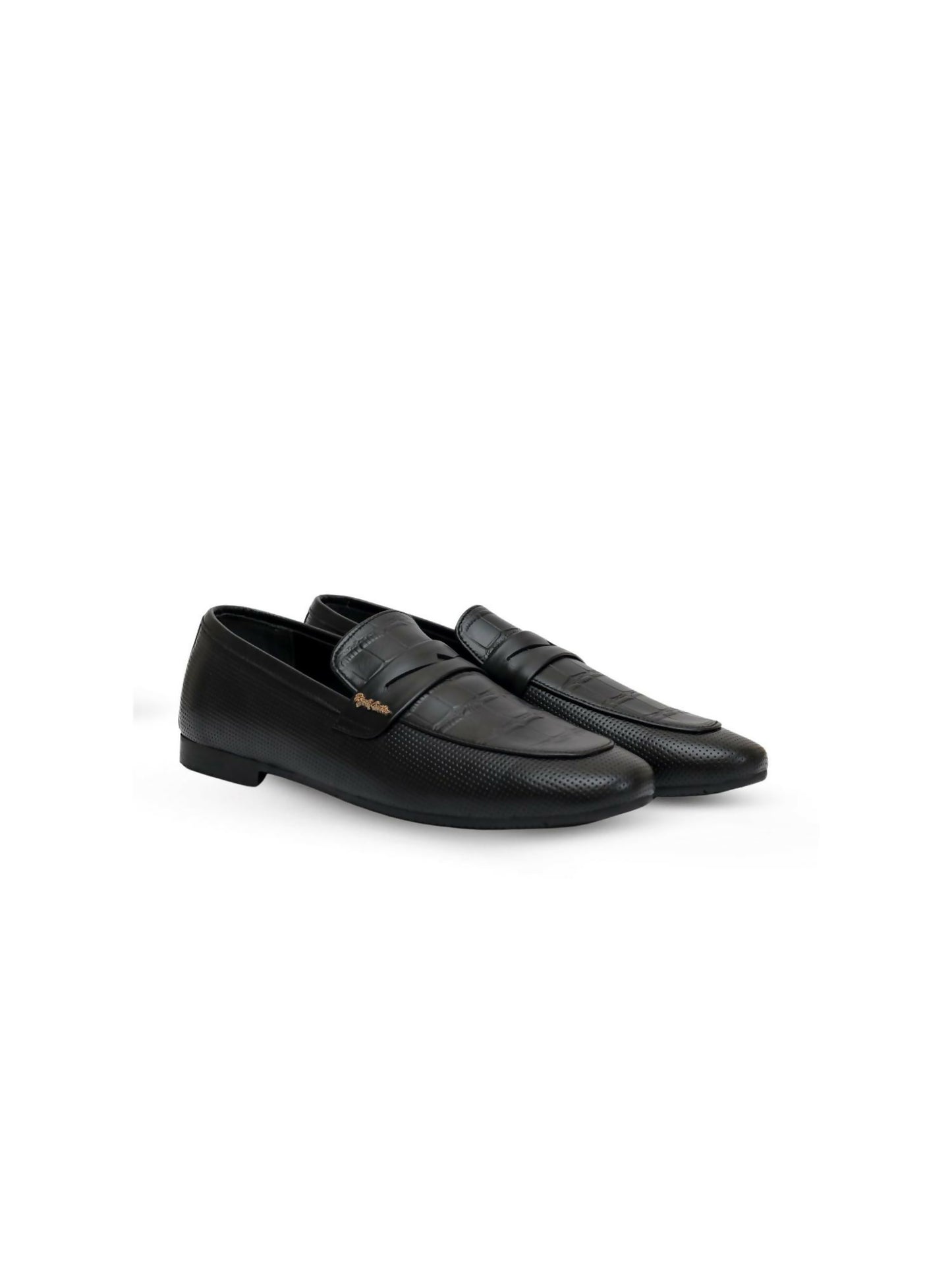Black Royale Leather Men’s Loafers