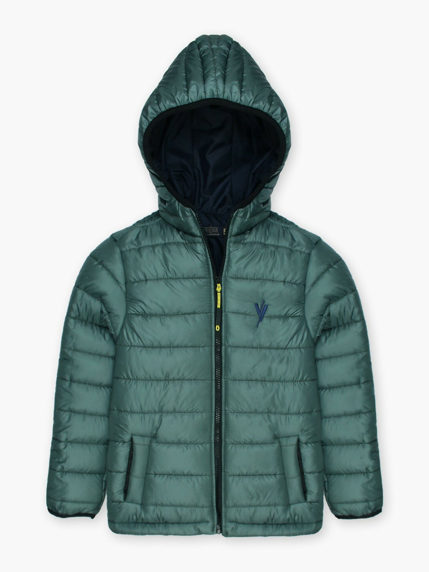 Green Velvour Puffer Jacket-VJ20-C