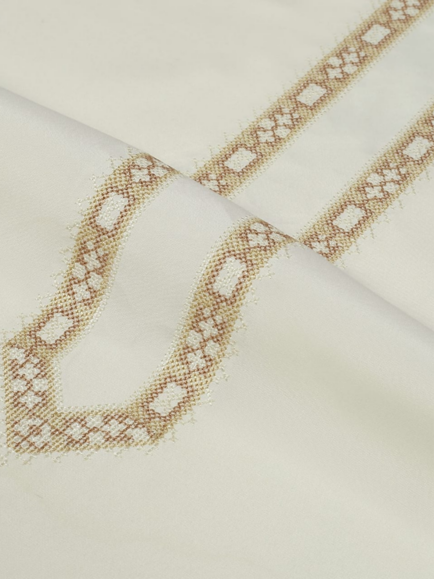 Fabrich Monochrome Edit-25 Wash & Wear Embroidered Unstitched Shalwar Kameez-Cream