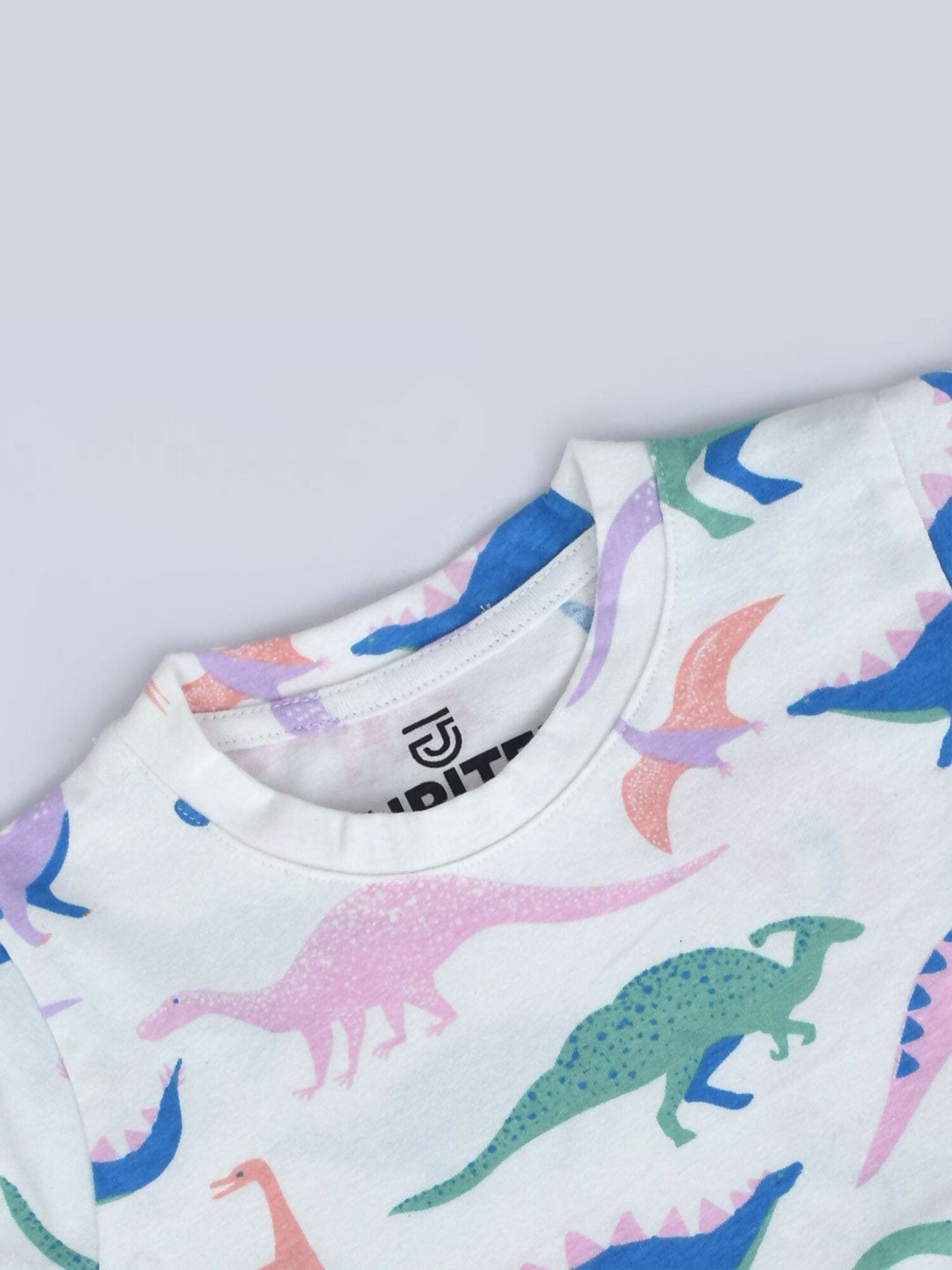 Jupiter Plain Kids Unisex Dino Tee Shirt-13753