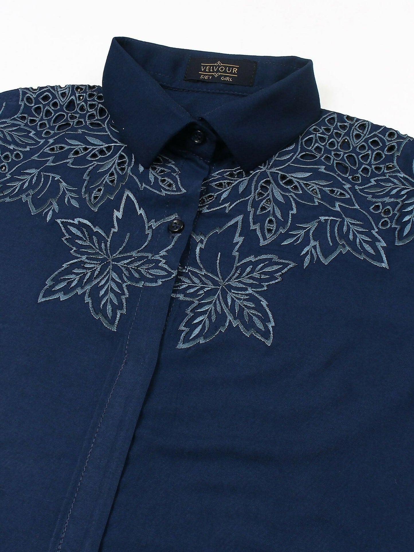 Velvour Girls Viscose Embroidered Stitched Tunic-VG80-A