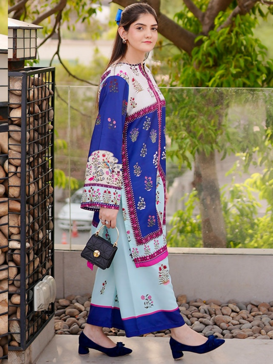 MH Cloth House Poly Lawn Printed Co-Ord Set-Libaas-e-Khayaal