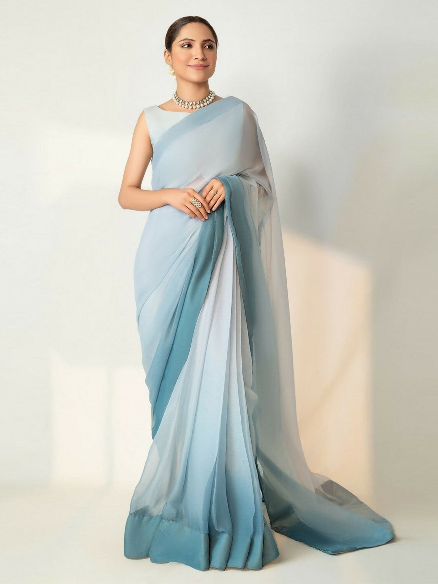 Imran Aftab Chiffon Printed Unstitched Saree-IASC 10